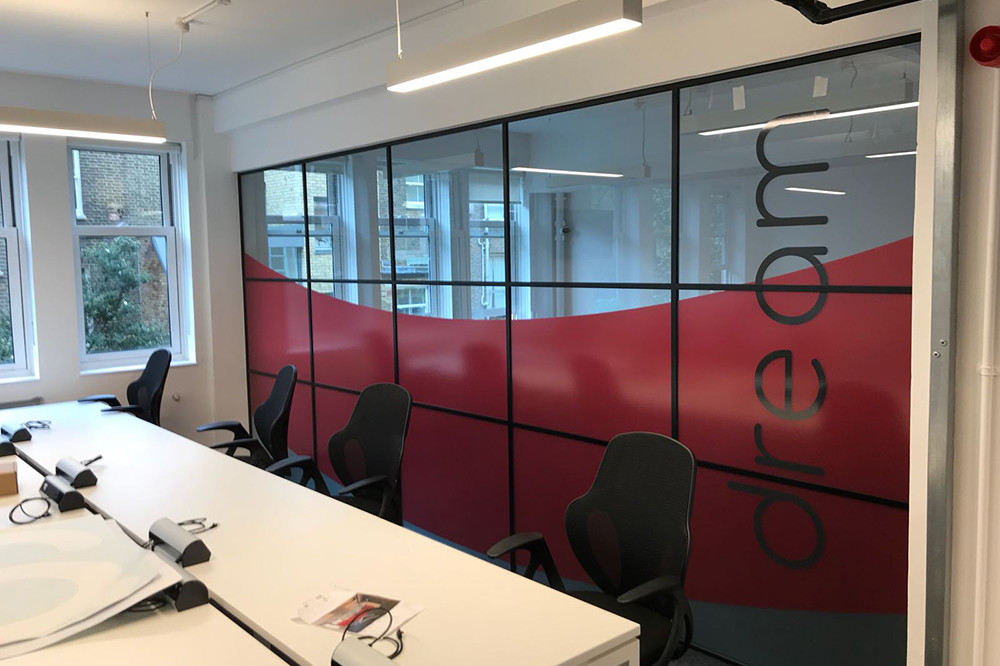 Commercial glass branding and window film installation